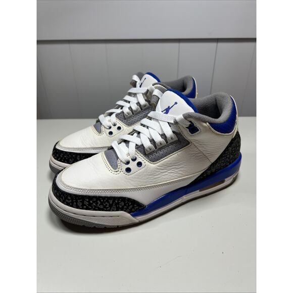 Size 7Y (GS) - Jordan 3 Retro Mid Racer Blue - Picture 1 of 8